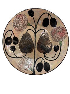 Einzigartige Birger Kaipiainen Dekorative Schale, Lyster Birnen & Blumen, Arabia 1970er