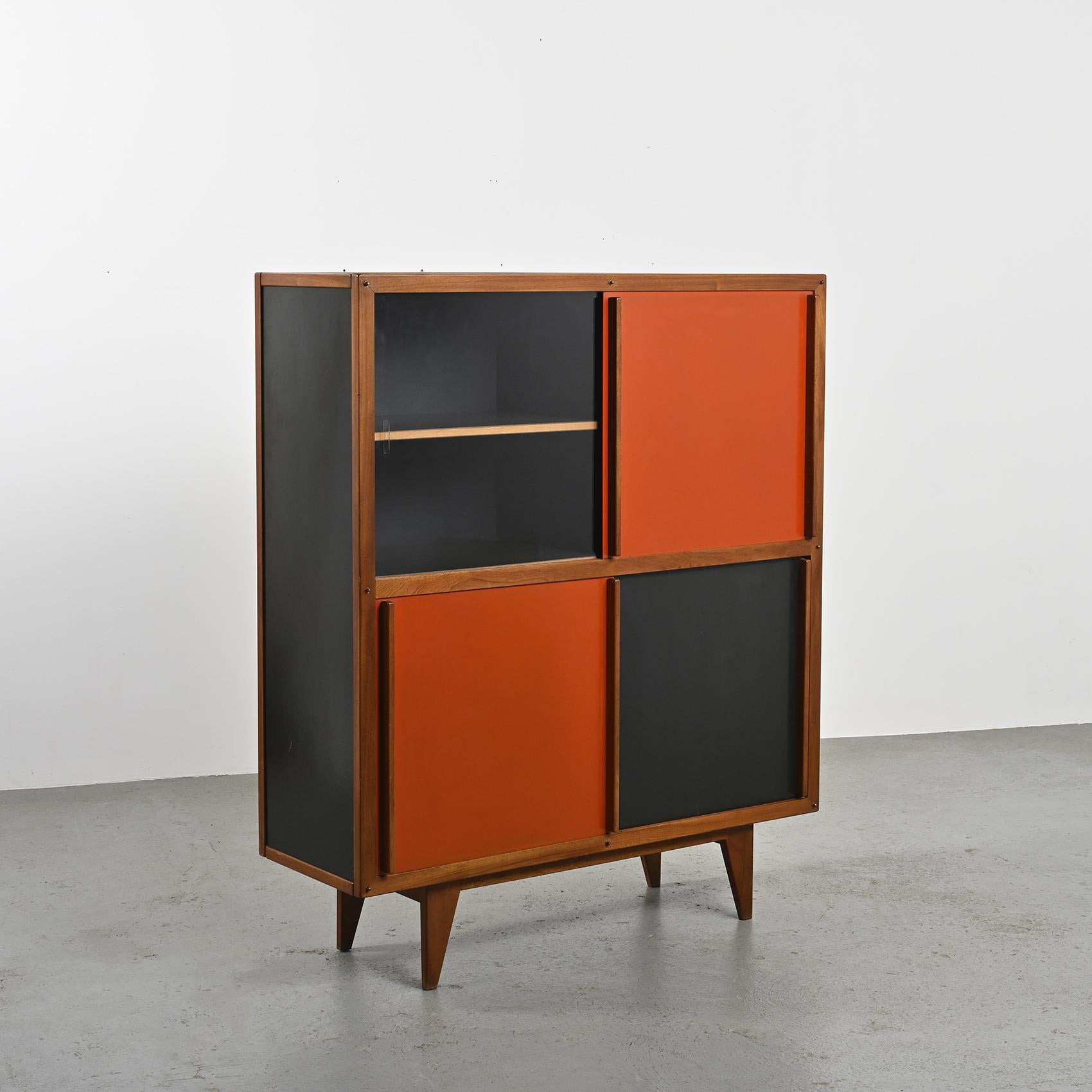 Glass A Unique Cabinet by André Sornay, circa 1950