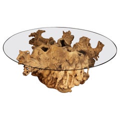 A Unique Carved Horse Wood Dining Table
