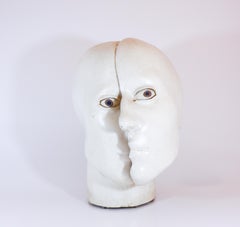 A Unique Ceramic Sculpture -  Abstract Face by Britt-Ingrid Persson Sweden