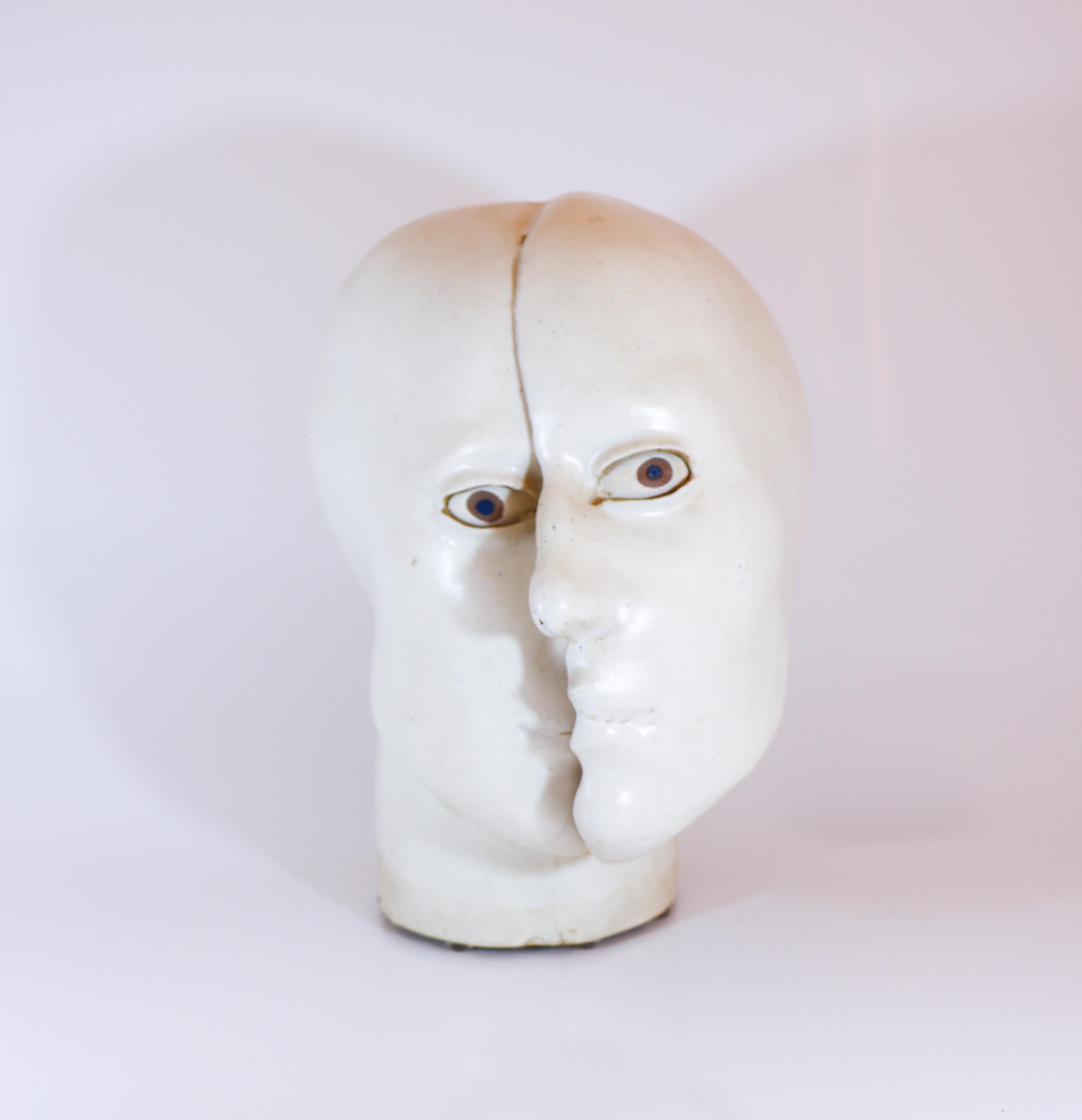 Scandinavian Modern A Unique Ceramic Sculpture -  Abstract Face by Britt-Ingrid Persson Sweden For Sale