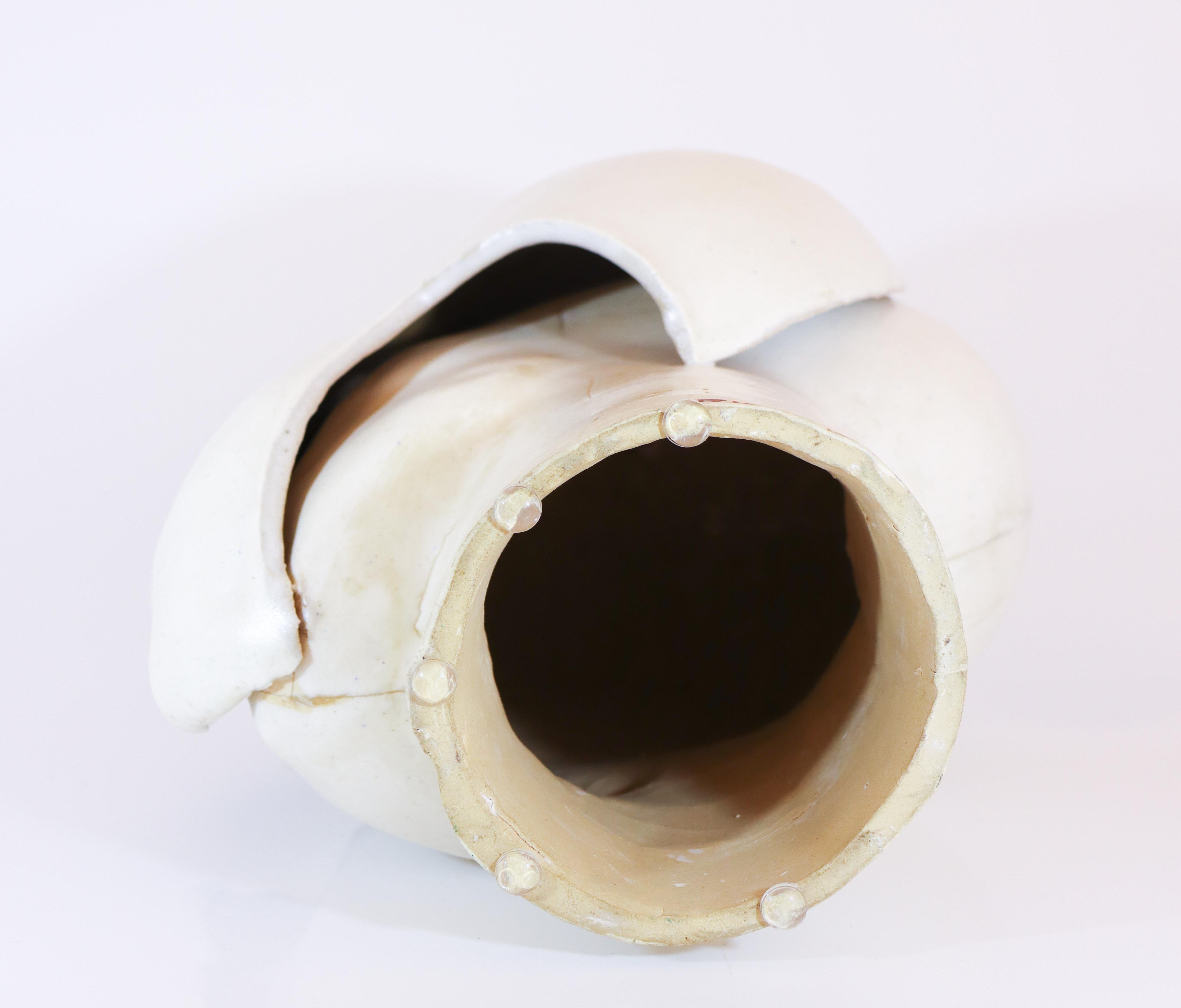 A Unique Ceramic Sculpture -  Abstract Face by Britt-Ingrid Persson Sweden For Sale 3