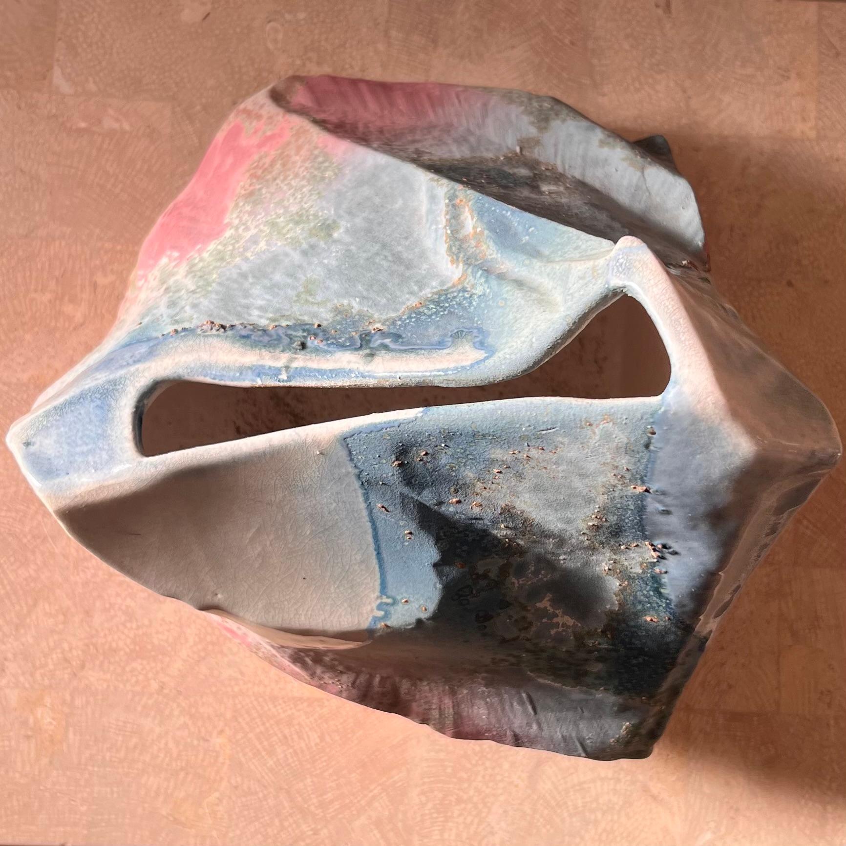 American A unique ceramic vase by Tony Evans, signed, late 20th century For Sale