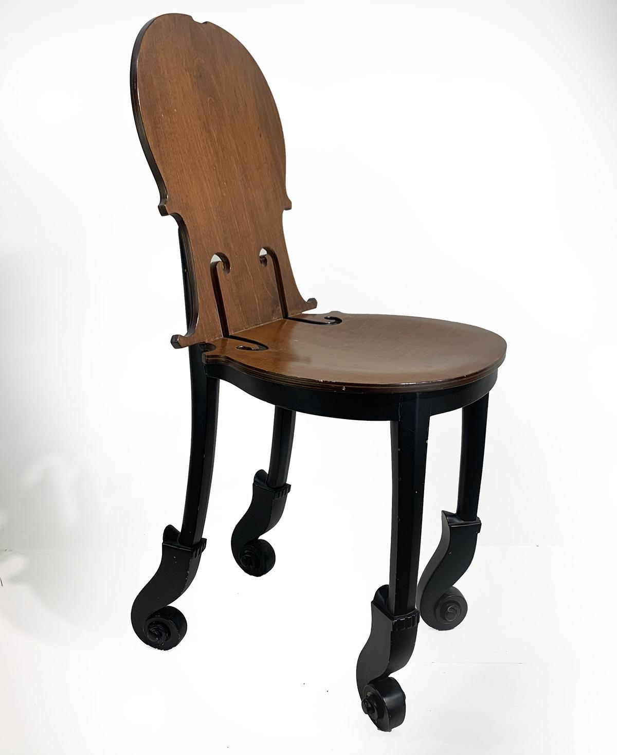 French Unique Creation of Arman, 'CELLO' Chair, Editions Hugues Chevalier