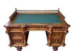 A unique, Eclectic walnut desk