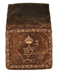 A Unique Embroidered Tallit Bag Austria -Hungary circa 1900