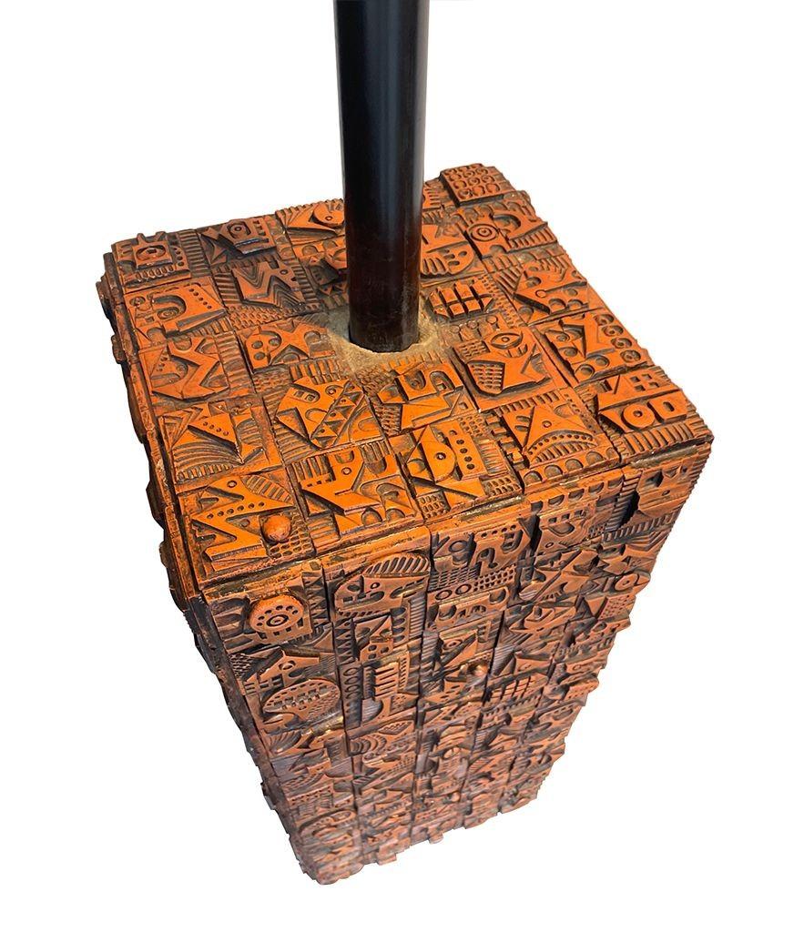 Unique Floor Lamp by Artist Ron Hitchins with 265 Individual Handmade Tiles For Sale 3