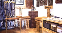 Unique Floor Lamp by Artist Ron Hitchins with 265 Individual Handmade Tiles