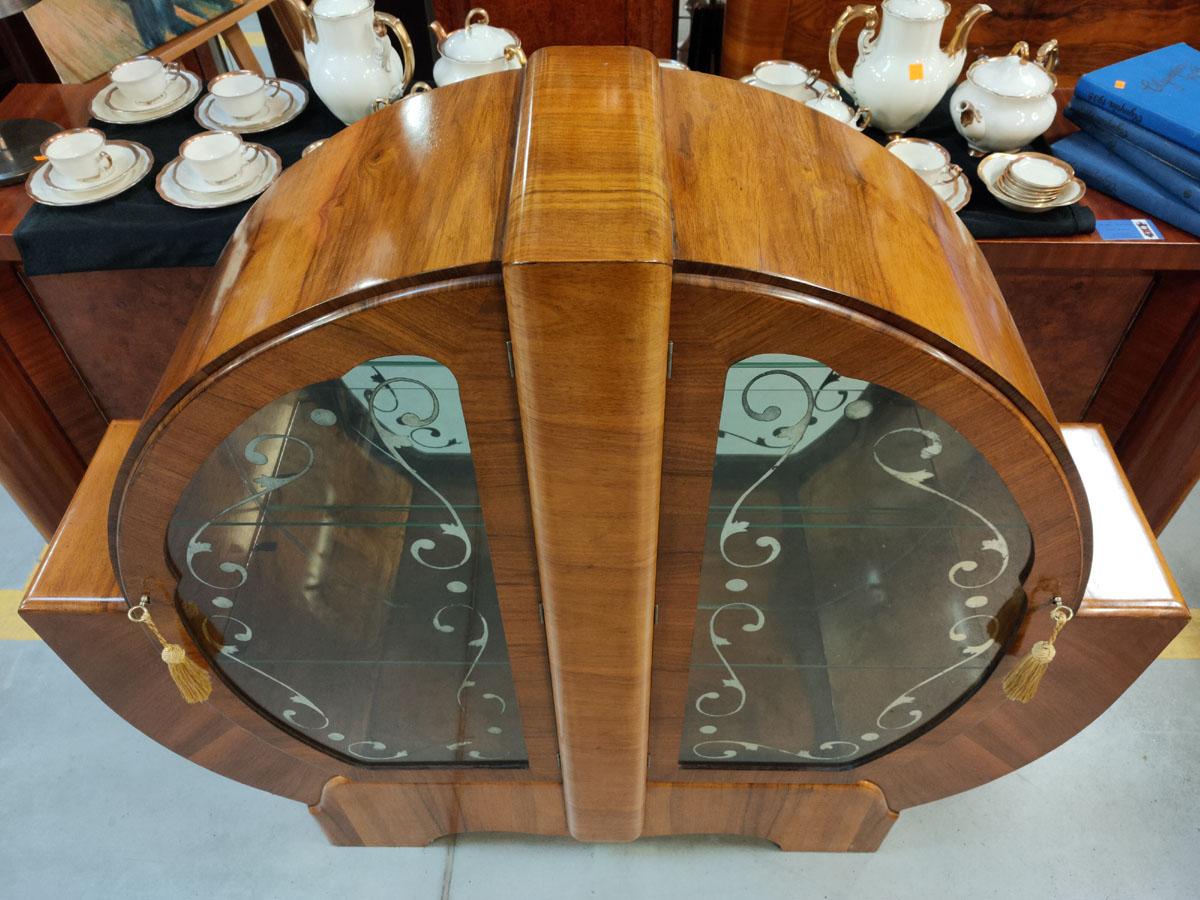 Unique Glass Cabinet, Art Deco In Excellent Condition In Liverpool, GB