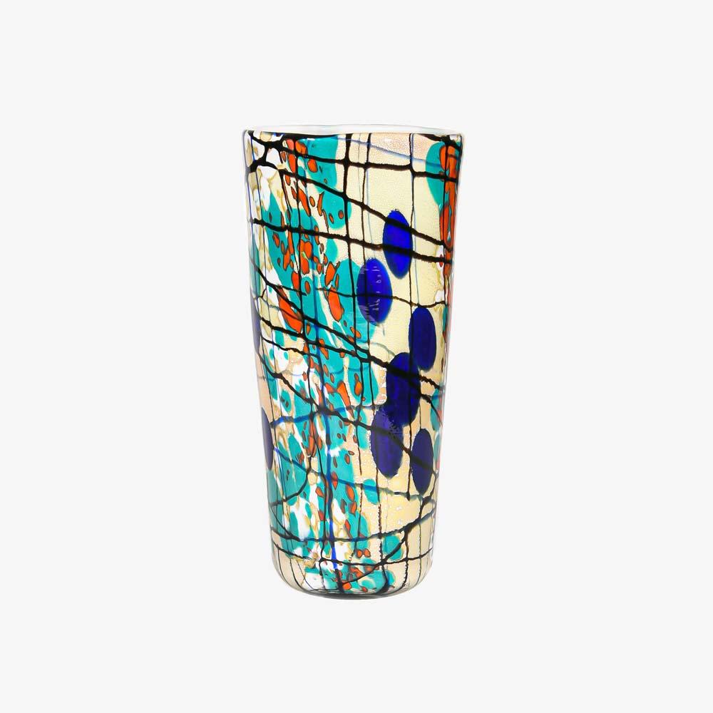 Un vaso unico in vetro di Murano soffiato a mano e multicolore di Cenedese in vendita 1