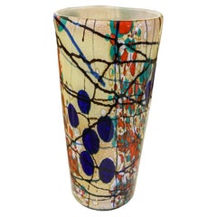 Einzigartige mundgeblasene mehrfarbige Murano-Glasvase von Cenedese