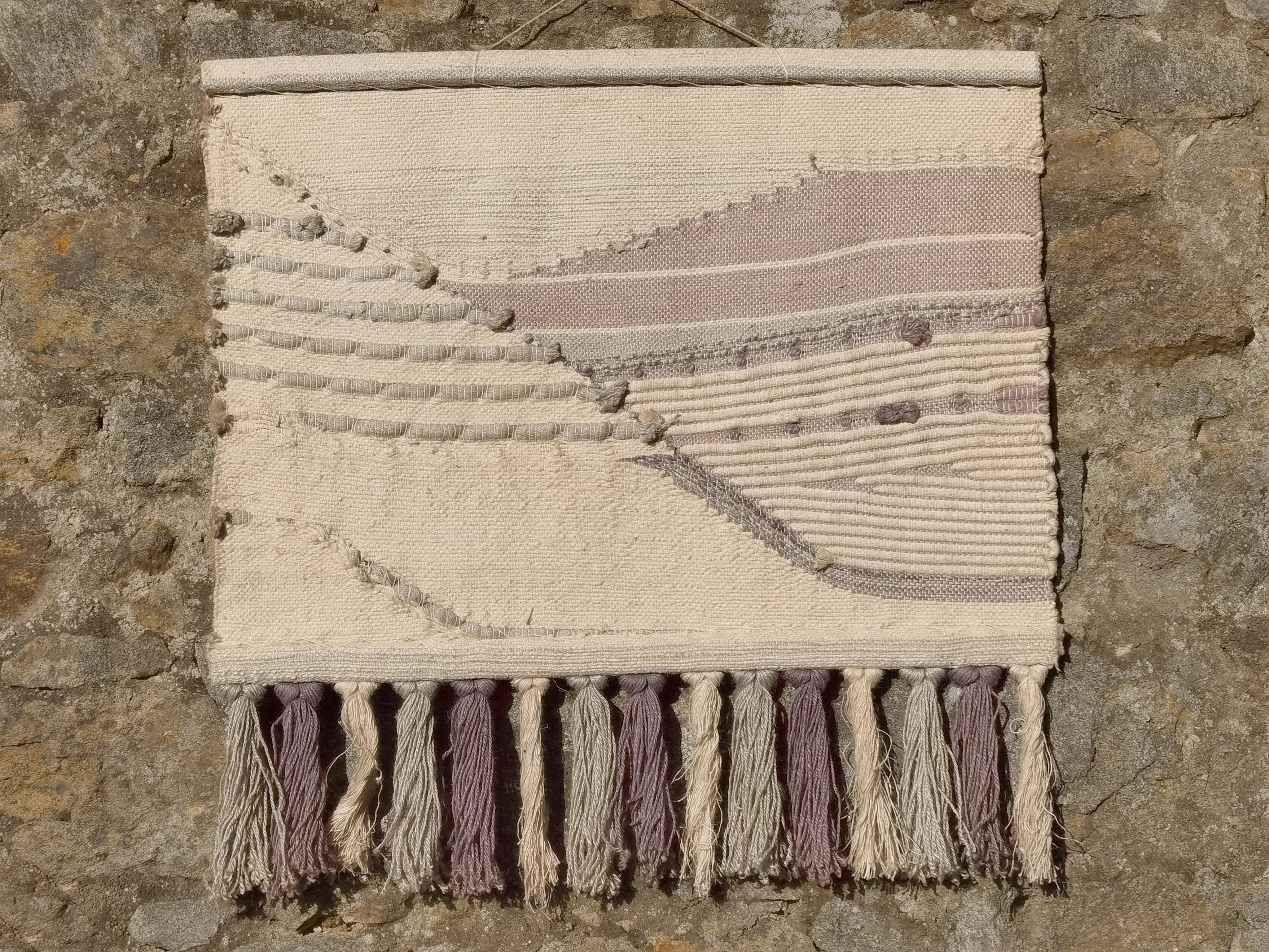 A Unique HIPPIE Handmade ABSTRACT Wool TAPESTRY, AUBUSSON, France 1970 For Sale 6