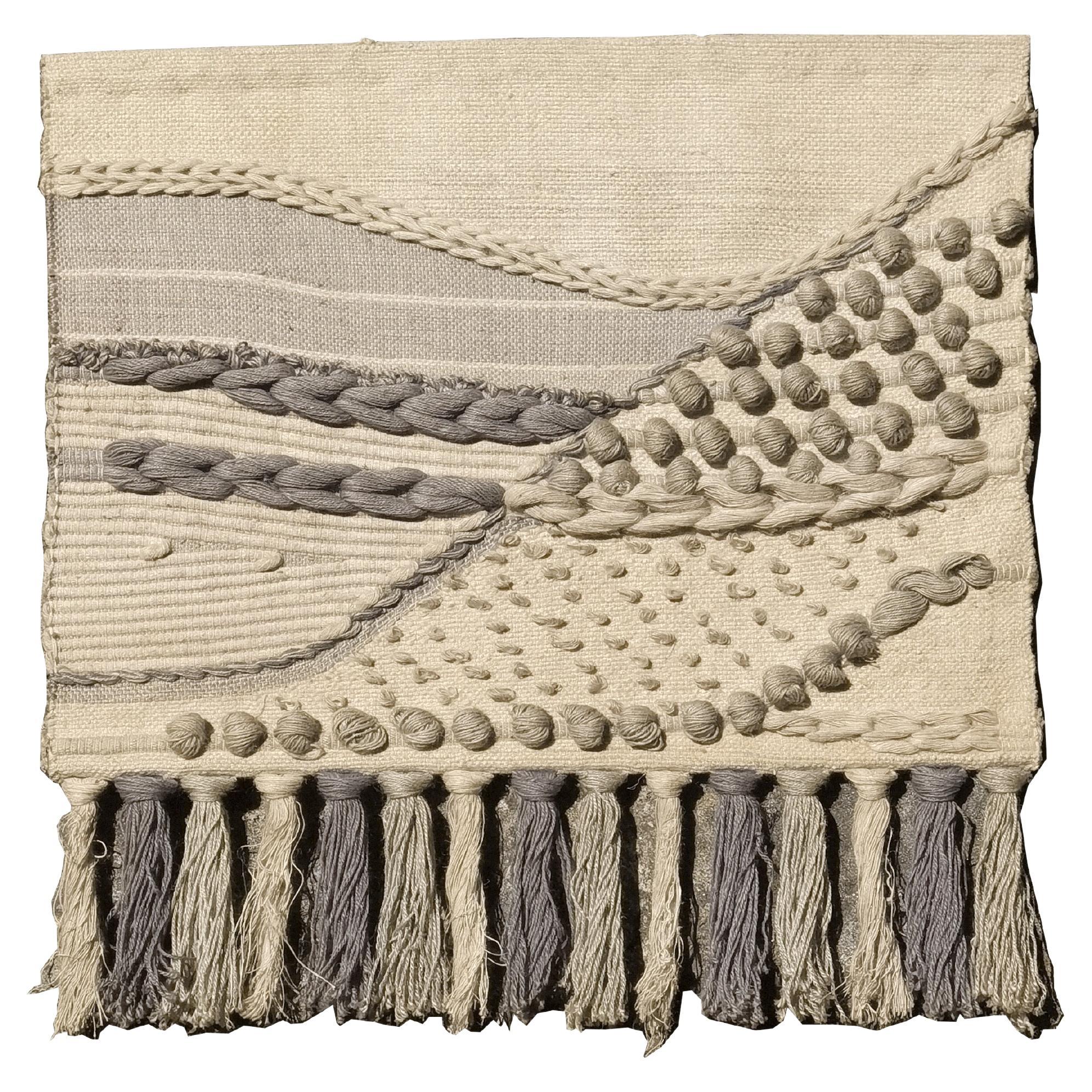 A Unique HIPPIE Handmade ABSTRACT Wool TAPESTRY, AUBUSSON, France 1970 For Sale