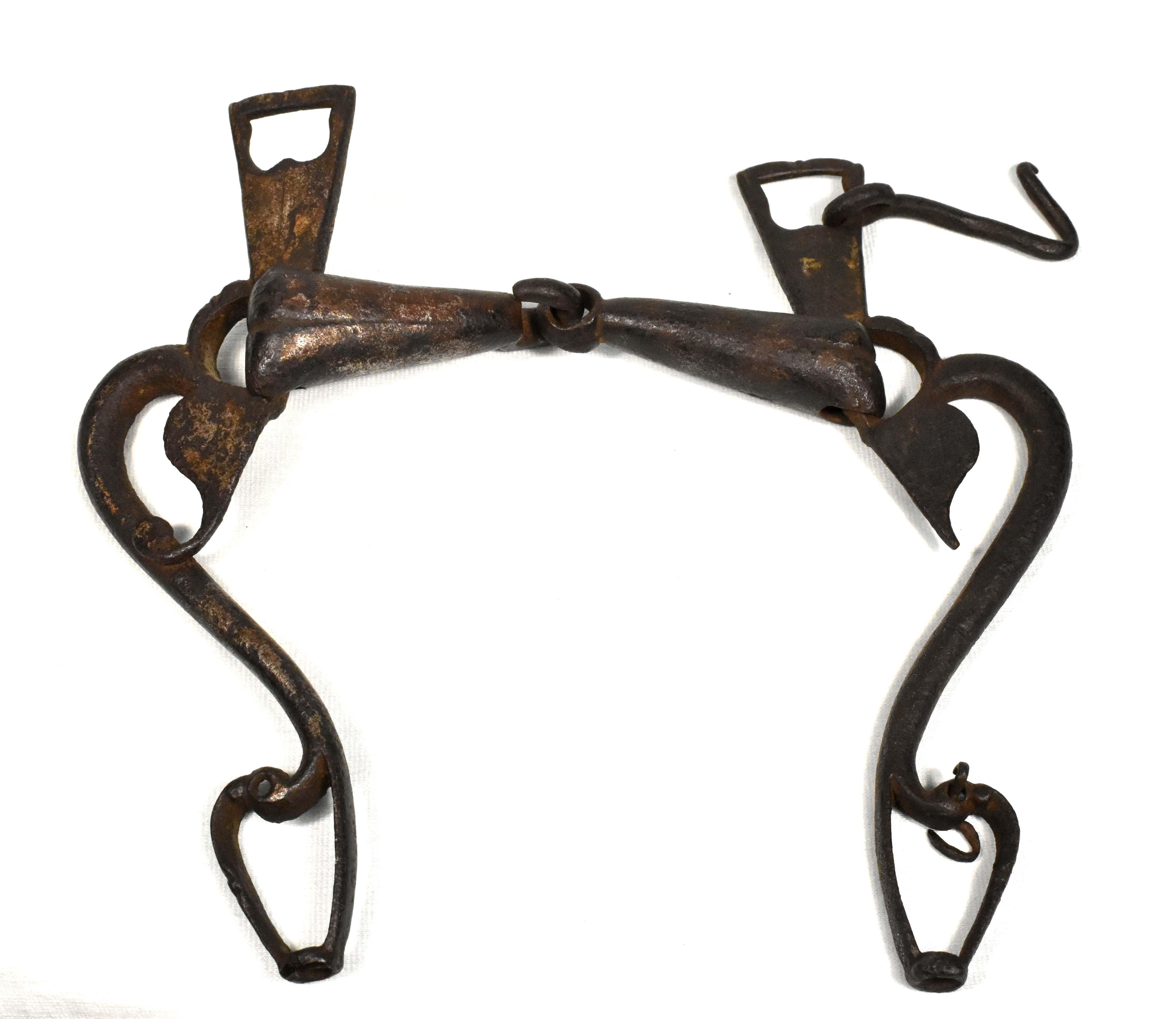 Unique historical horse bit probably from the 16th or 17th century. It is very well preserved for its age, the condition corresponds to its age, there is no major mechanical or rust damage. This is historical European work . This is a very