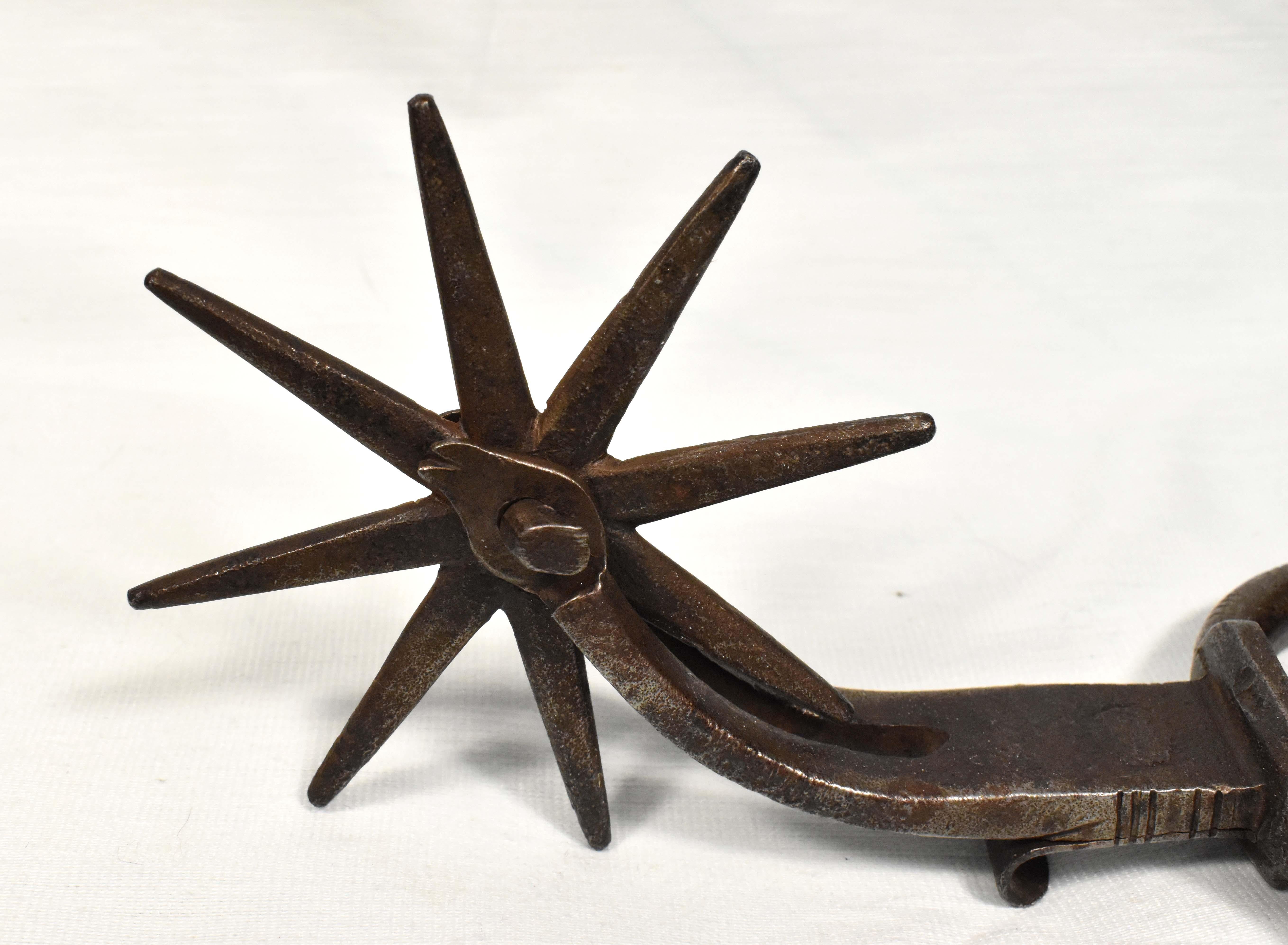 Hand-Crafted Unique Historical Riding Spur of the 16-17th Century+ Horseshoe For Sale