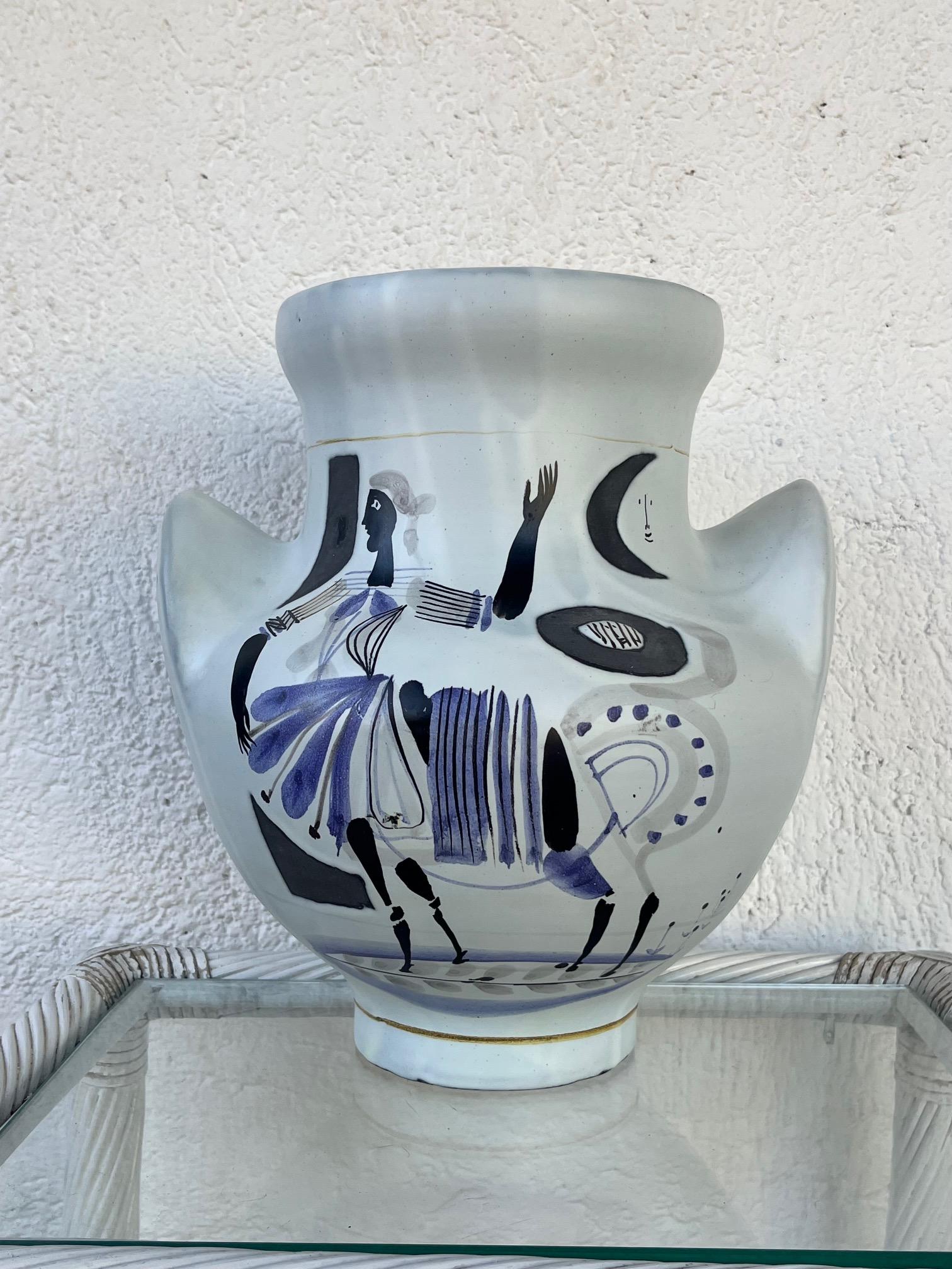  Große glasierte Keramikvase, von Roger Capron, Vallauris,
Vase 
