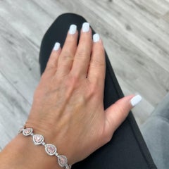 Unique Pear Shape Pink Diamonds Bracelet