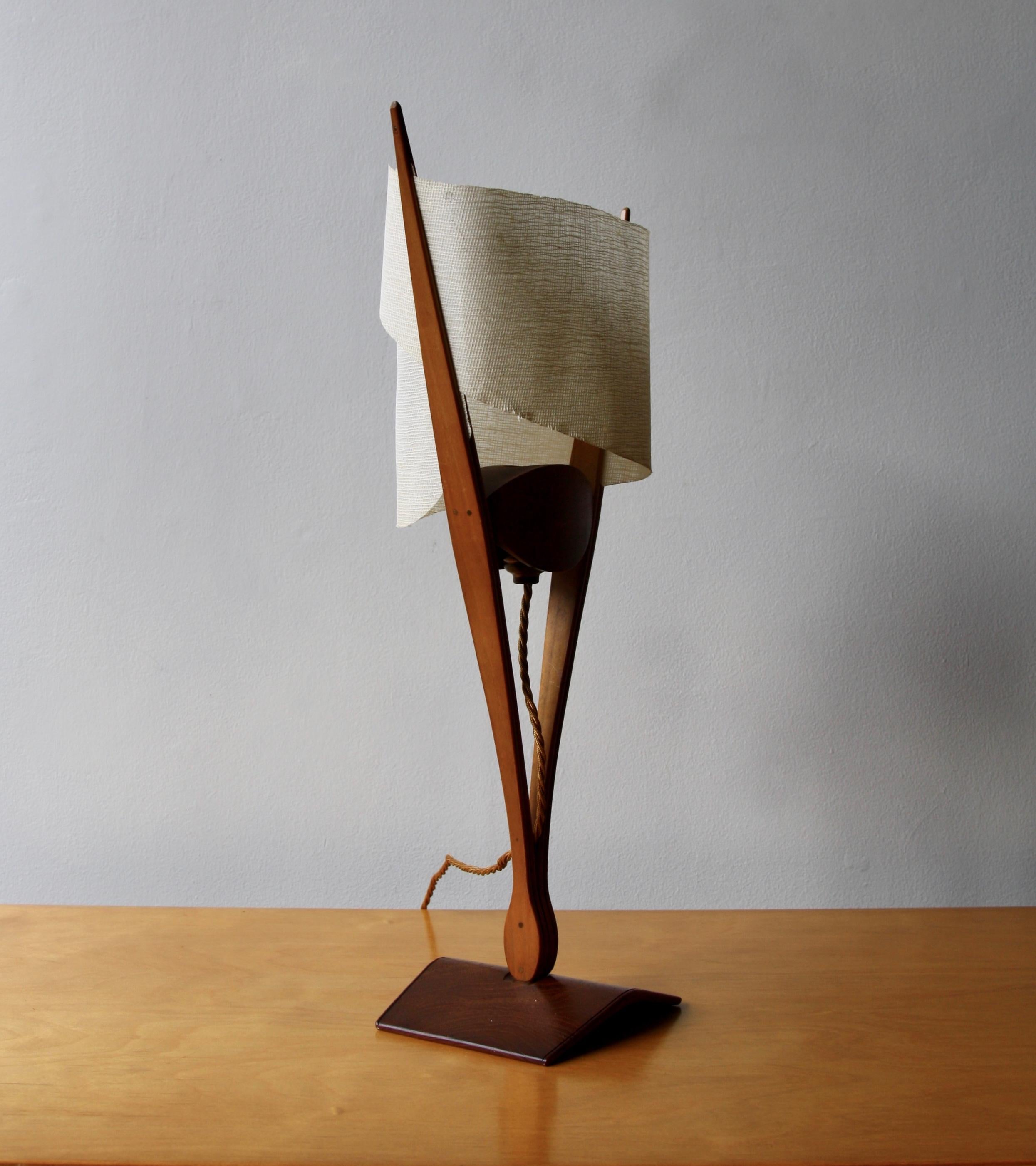 Unique, Prototype, British Modernist Table Light by David Pye, England, 1941 8