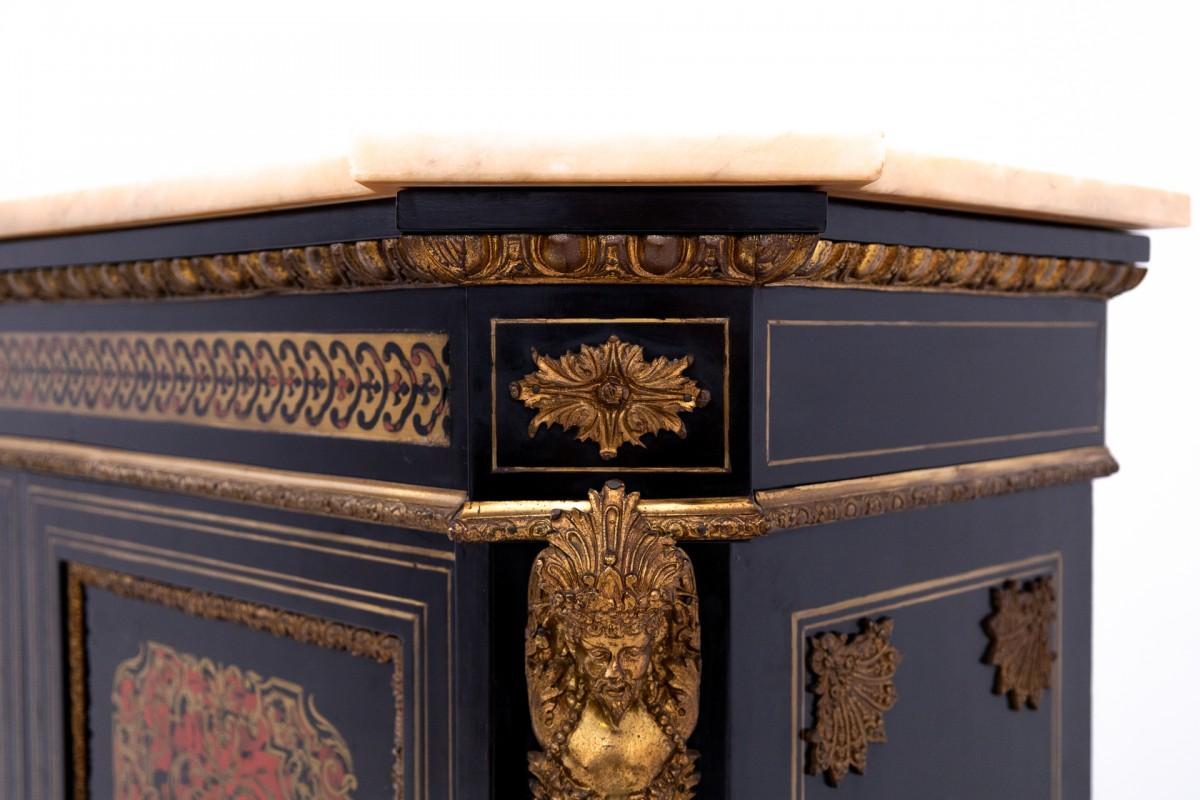 Walnut A unique set of Boulle chests of drawers, France, circa 1860. For Sale
