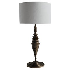 Unique Solid Brass Modernist/Deco French Table Lamp
