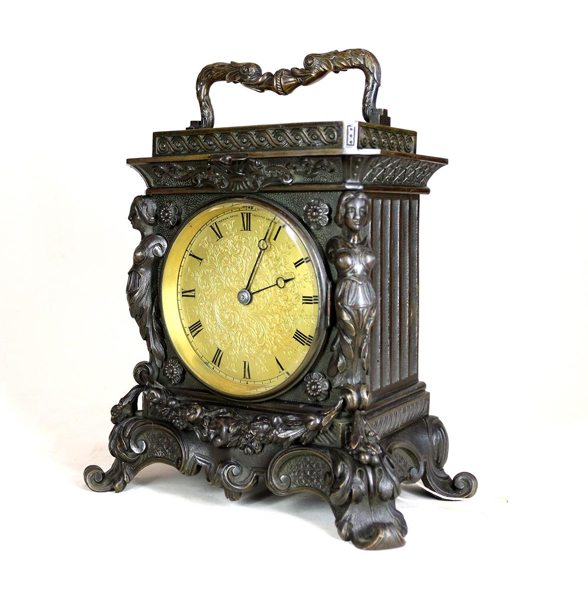 Einzigartige englische Twin Fusee-Reiseuhr von James Moore, Französisch im Angebot 2