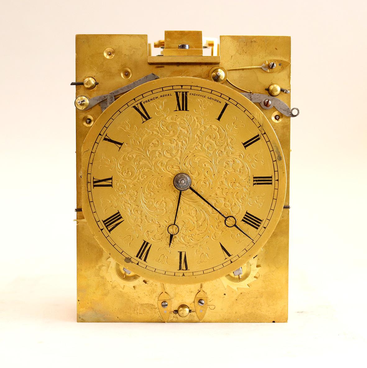 Einzigartige englische Twin Fusee-Reiseuhr von James Moore, Französisch (Englisch) im Angebot