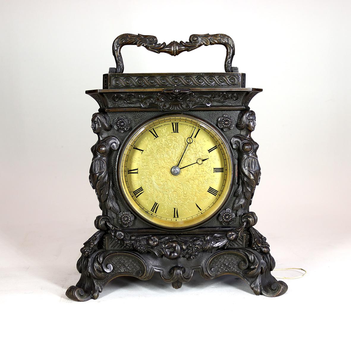 Einzigartige englische Twin Fusee-Reiseuhr von James Moore, Französisch im Angebot 1