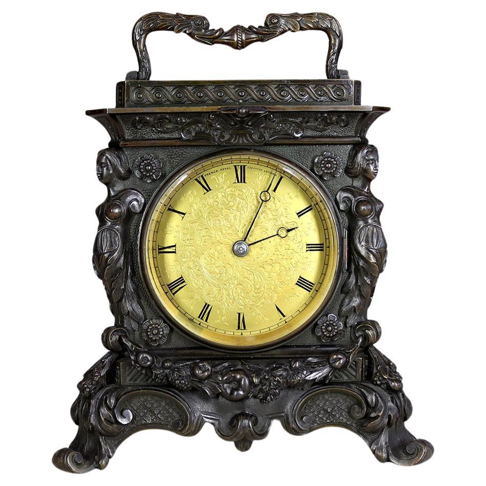A Unique Twin Fusee English Carriage Clock by James Moore French