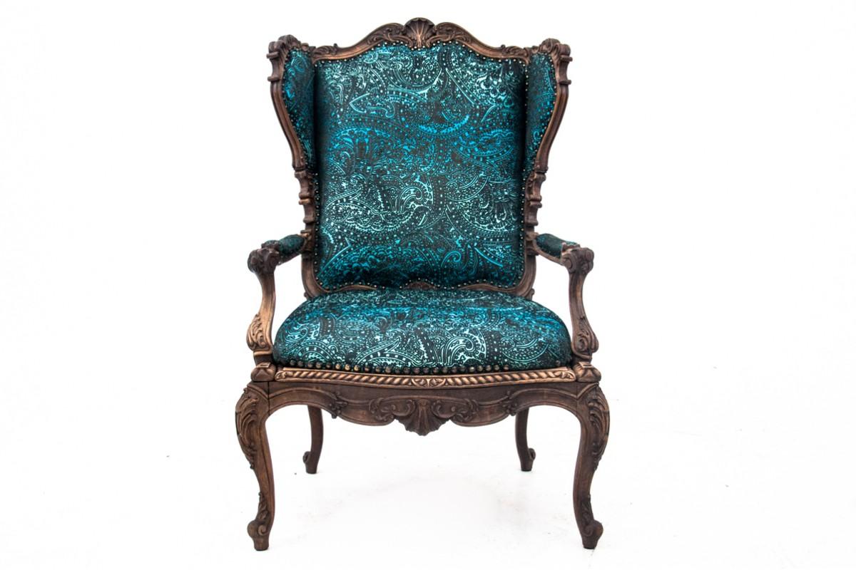 Louis XVI A unique wing chair, France, circa 1880. For Sale