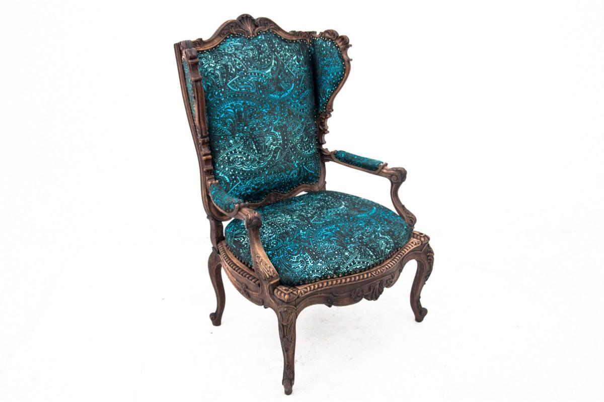 French A unique wing chair, France, circa 1880. For Sale