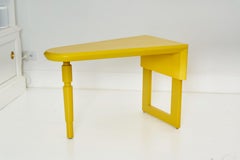 A Unique Yellow Leather Wrapped Side Table by William Haines