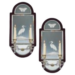 Antique Unusual Pair of Victorian Mirror Lights