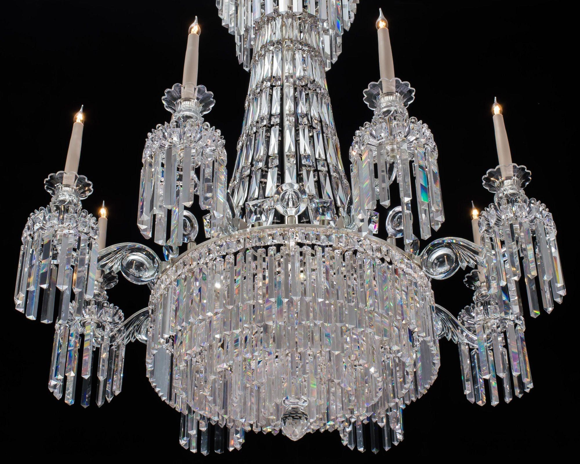 XIX secolo Un insolito lampadario a cascata e una tenda di William Iv in vendita