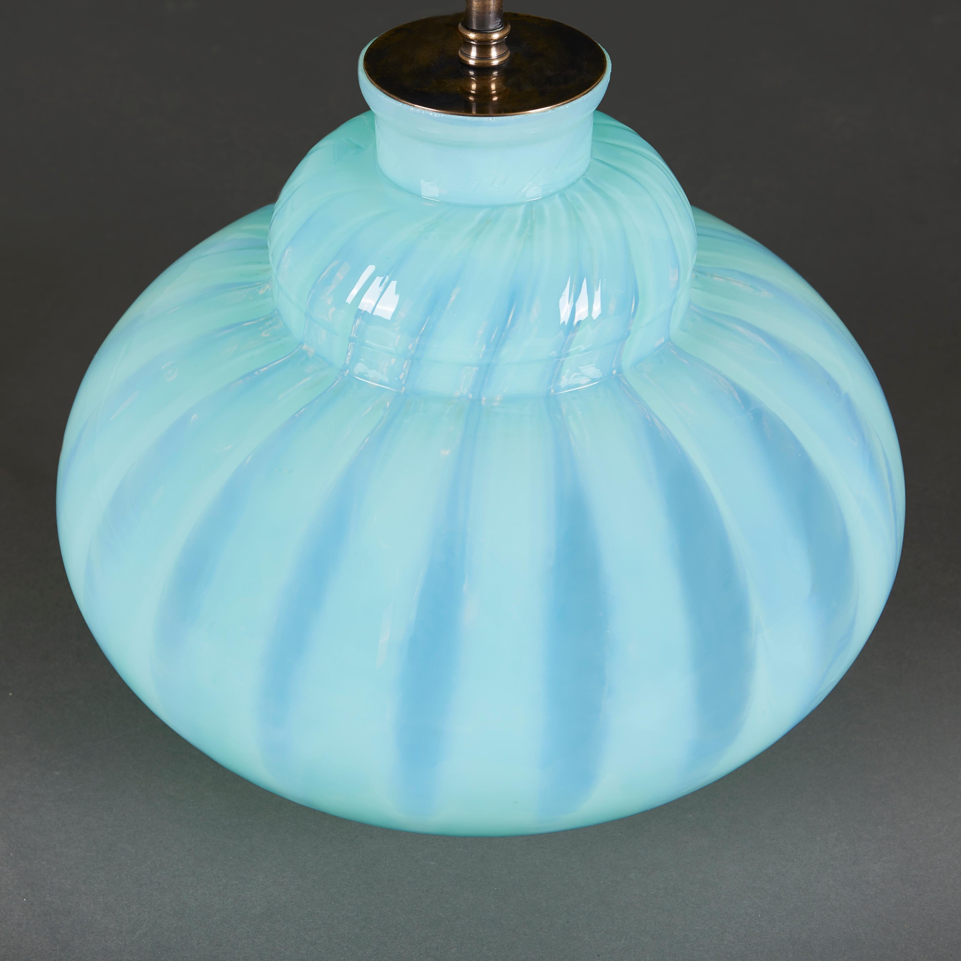 Italian A Uranium Murano Glass Lamp