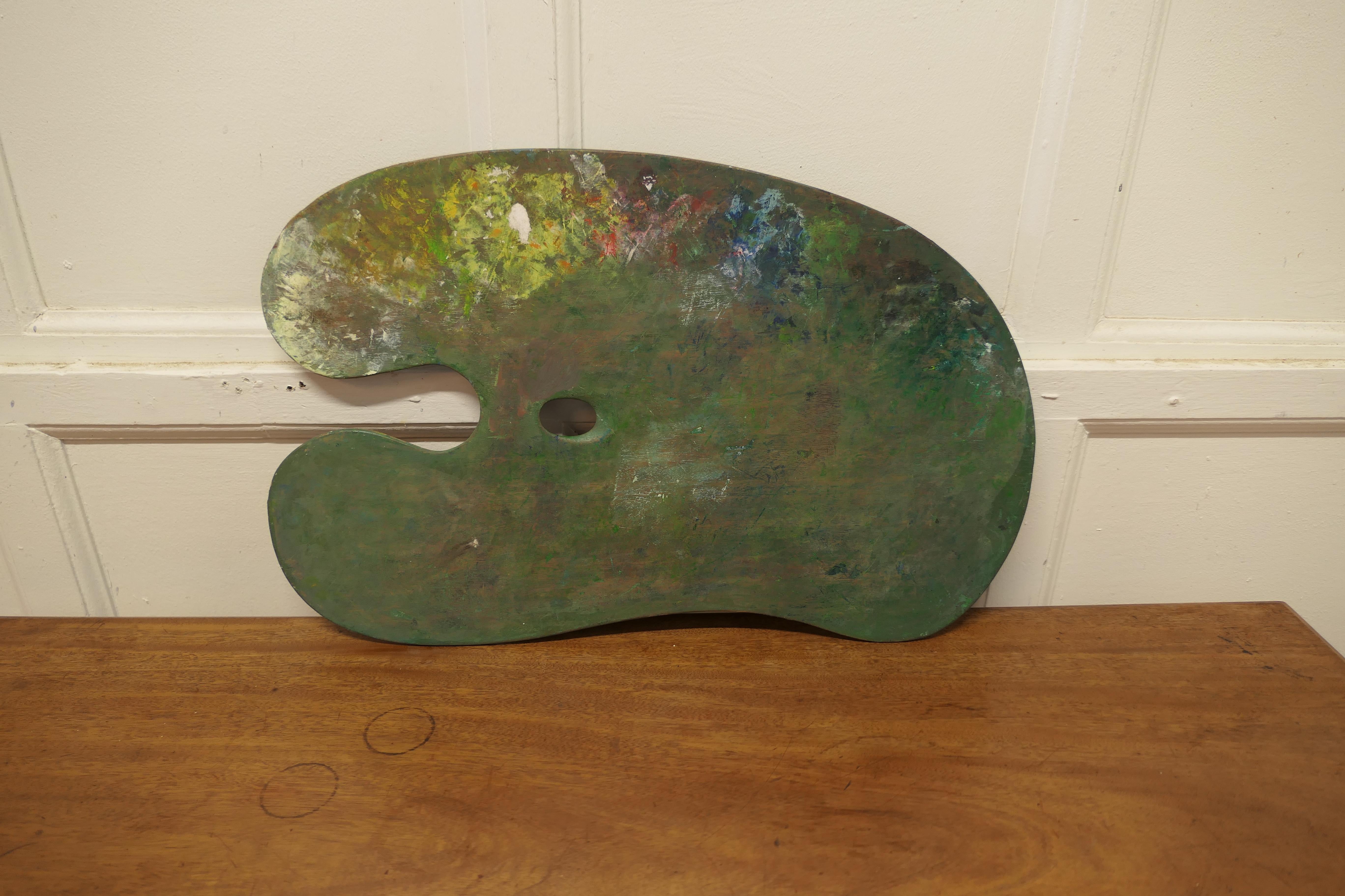 Used Artists Pallet an Interesting Decorative Piece In Good Condition For Sale In Chillerton, Isle of Wight