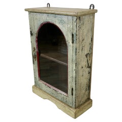 A Useful Wall Hanging Shabby Painted Cupboard    A very useful cabinet it can be