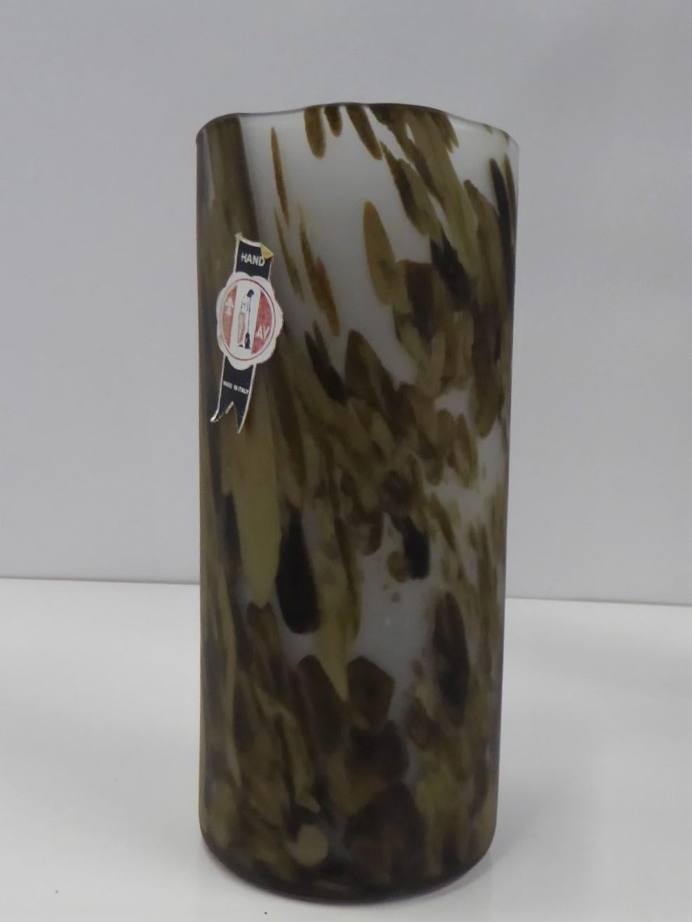 Ensemble de 3 vases en verre opalin de style florentin A V, fabriqués à la main, mi-siècle moderne, Italie en vente 5