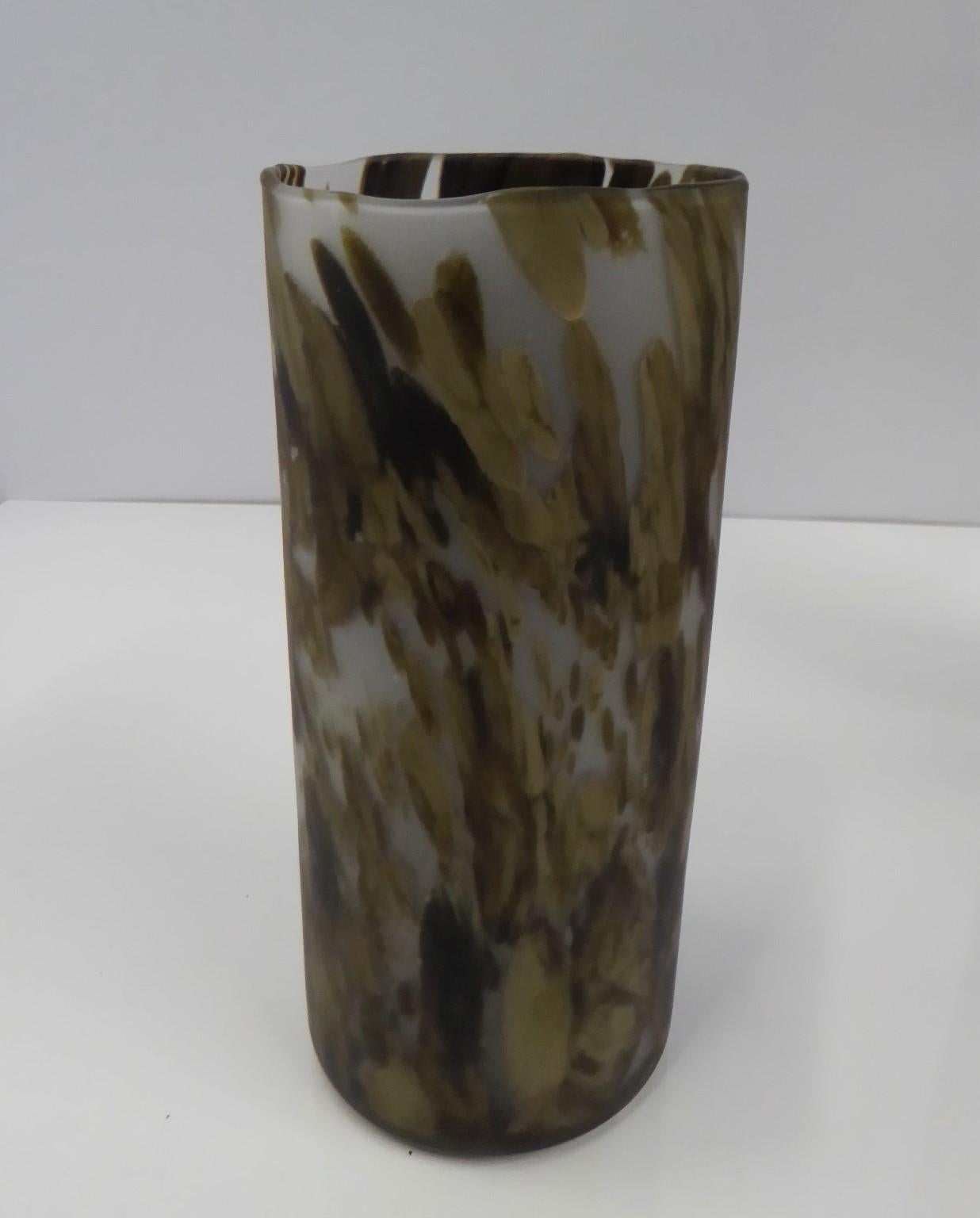 Ensemble de 3 vases en verre opalin de style florentin A V, fabriqués à la main, mi-siècle moderne, Italie en vente 6