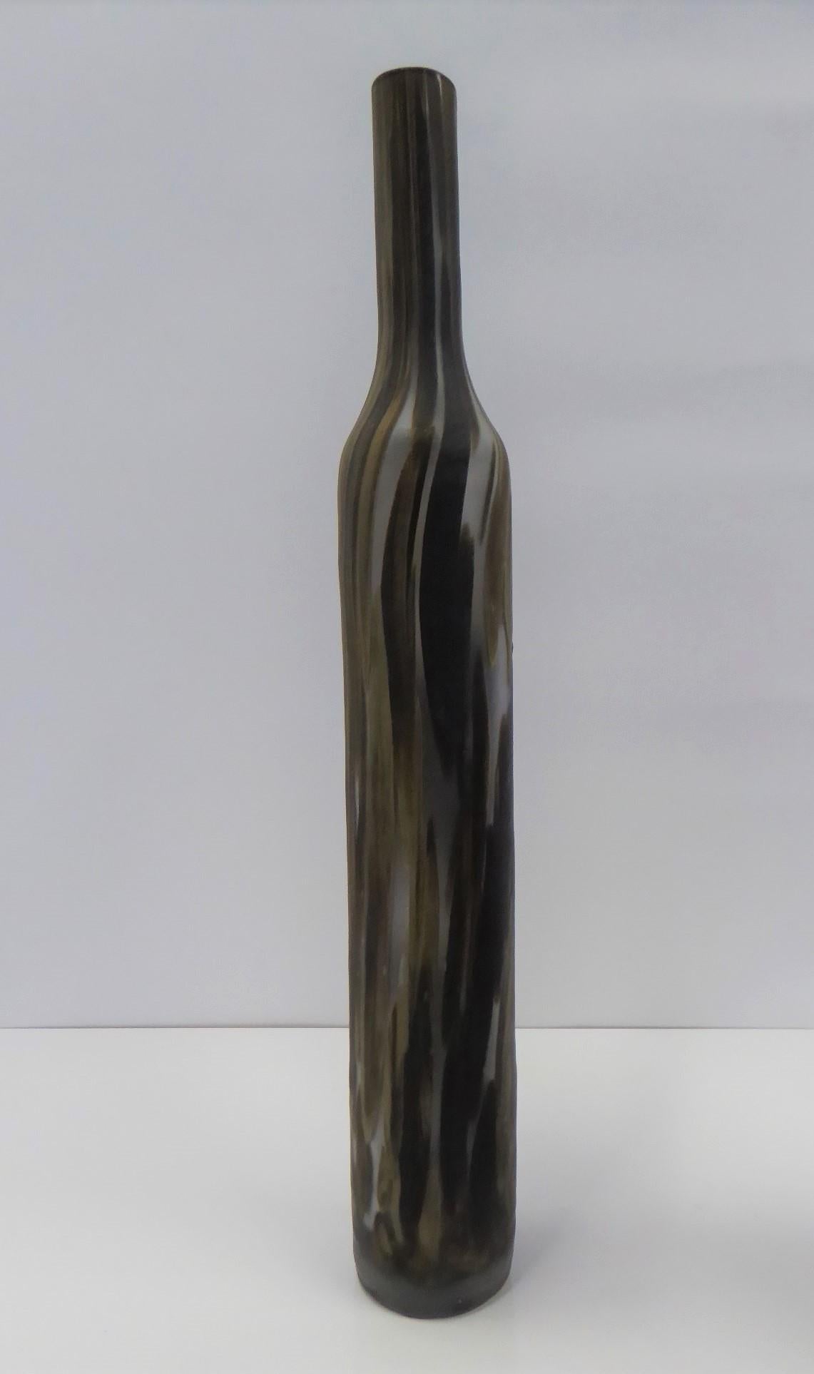 Ensemble de 3 vases en verre opalin de style florentin A V, fabriqués à la main, mi-siècle moderne, Italie en vente 4