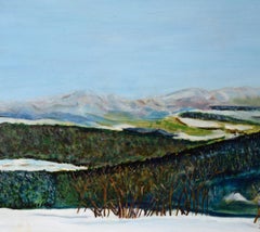 Snow in the Valley - Winter Landscape in Oil on Canvas