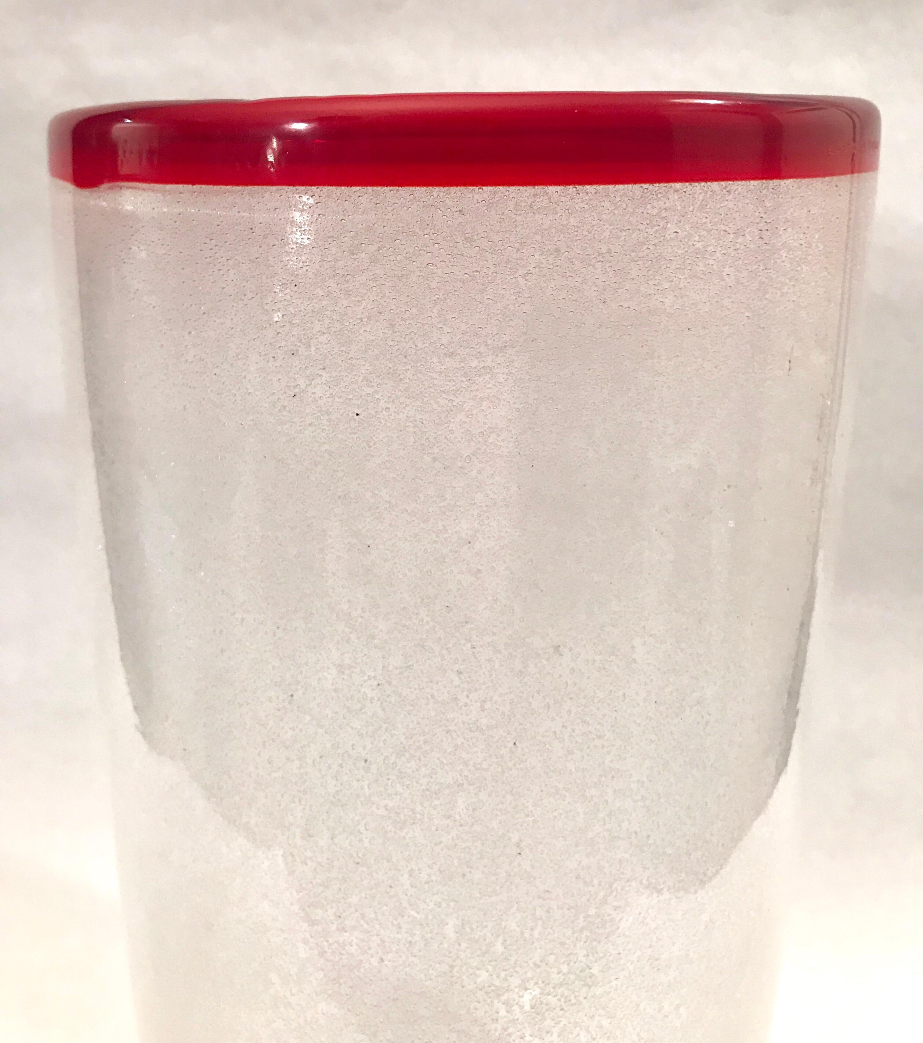 A. V. Mazzega Murano Art Glass Vase In Good Condition For Sale In Lake Success, NY