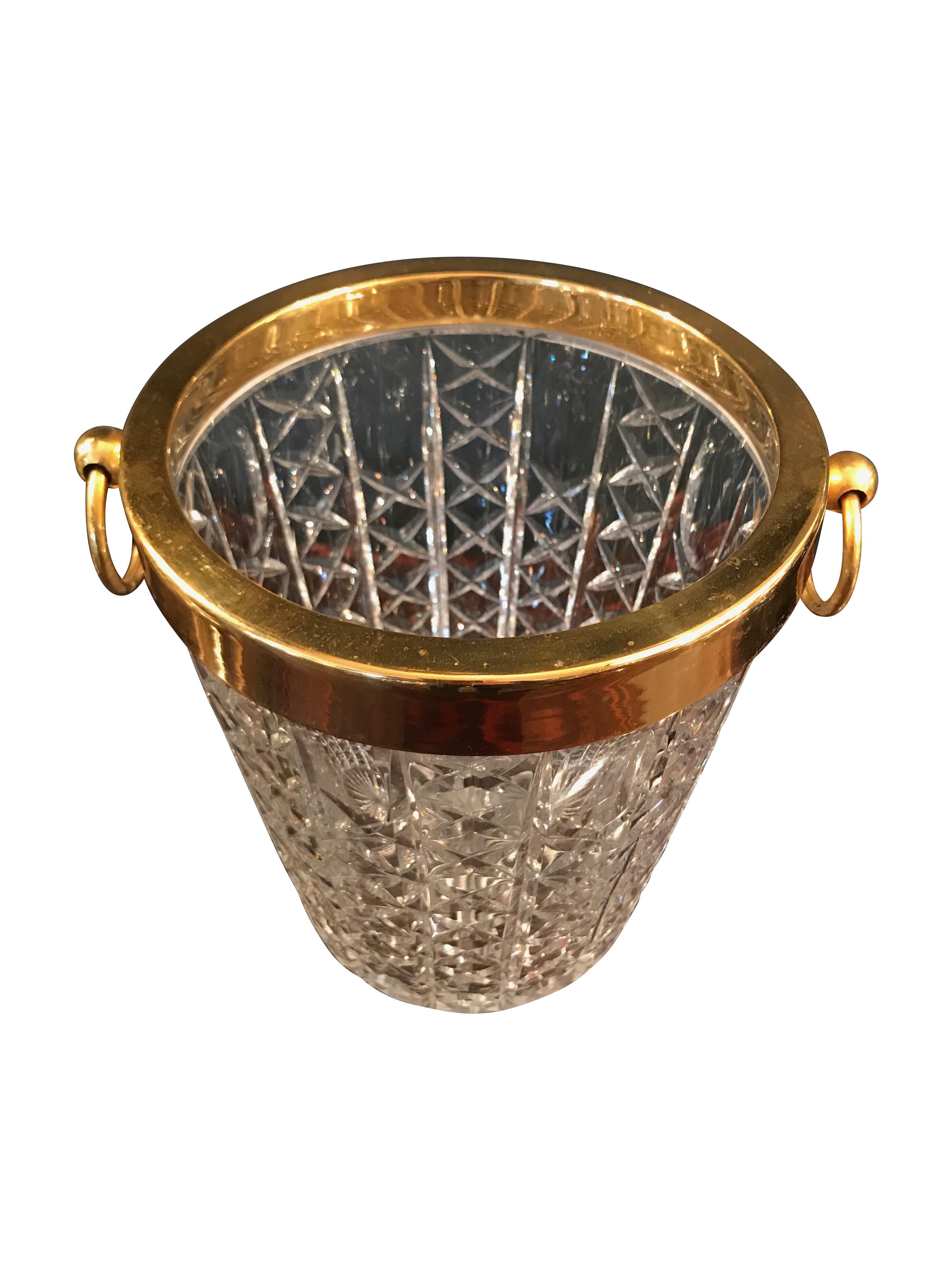 Mid-Century Modern Val St Lambert Crystal Champagne Bucket