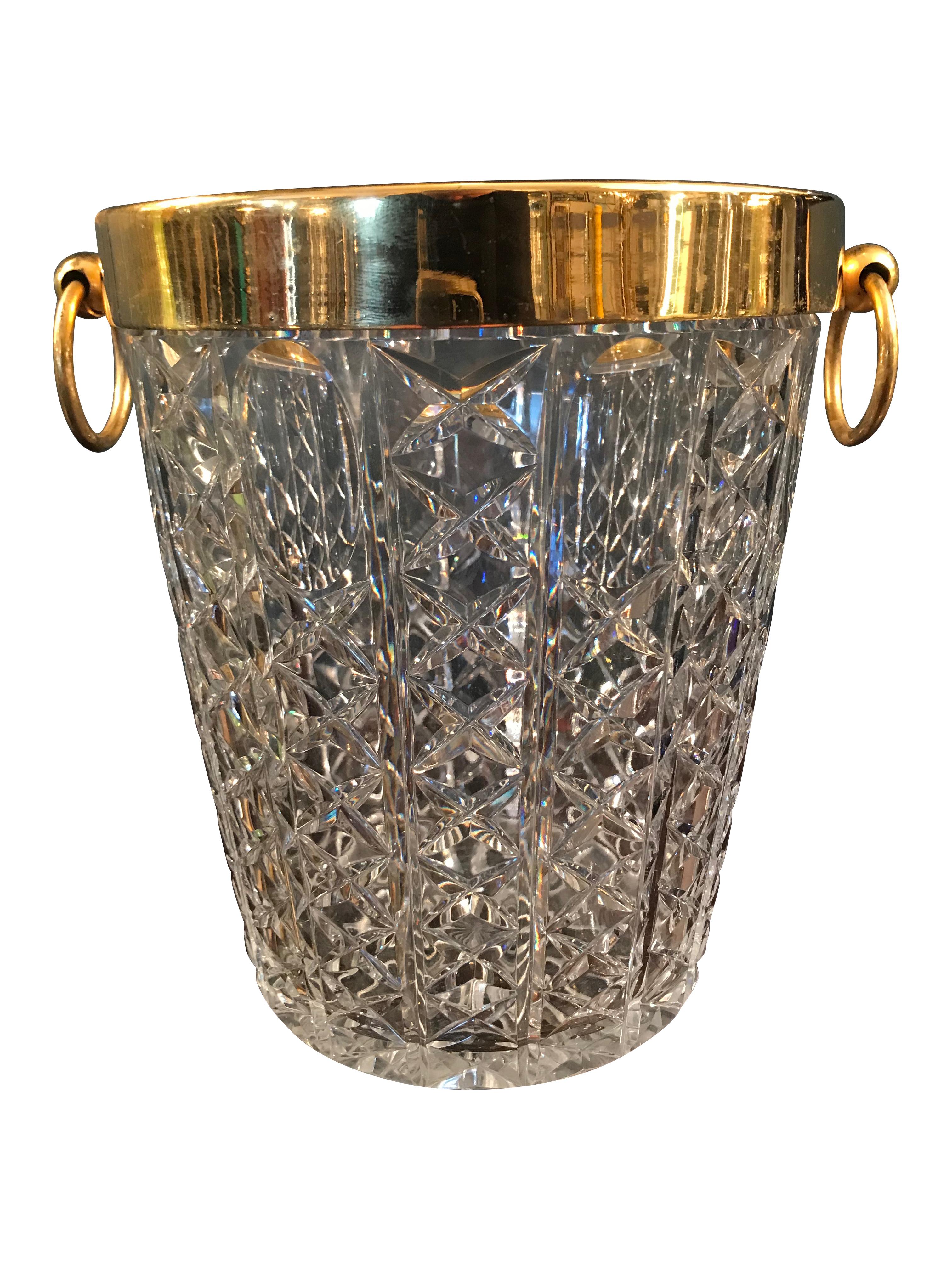 Belgian Val St Lambert Crystal Champagne Bucket