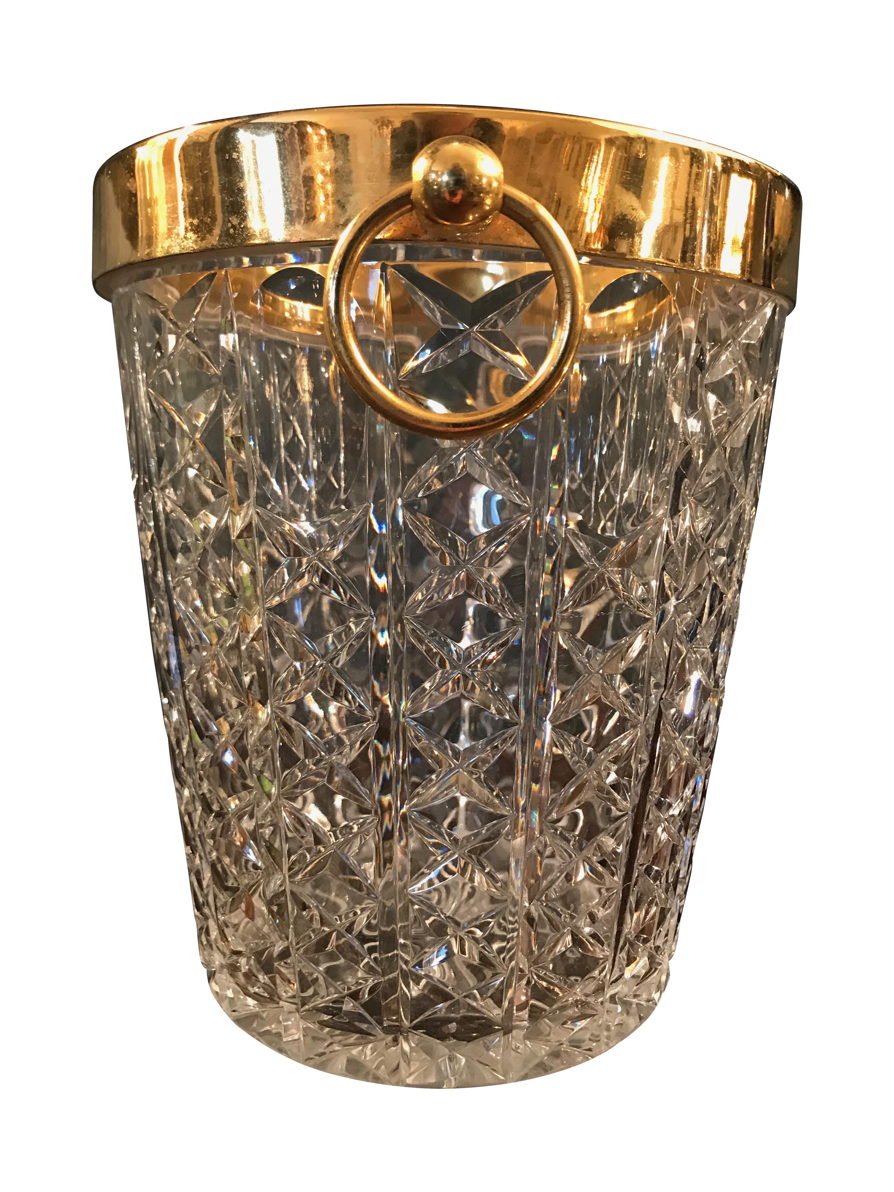 Val St Lambert Crystal Champagne Bucket In Good Condition In London, GB