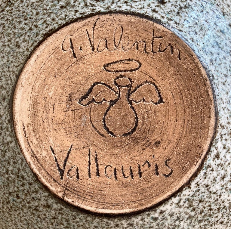 Mid-20th Century Vallauris Ceramic Bowl, Valentin, Les Archanges For Sale