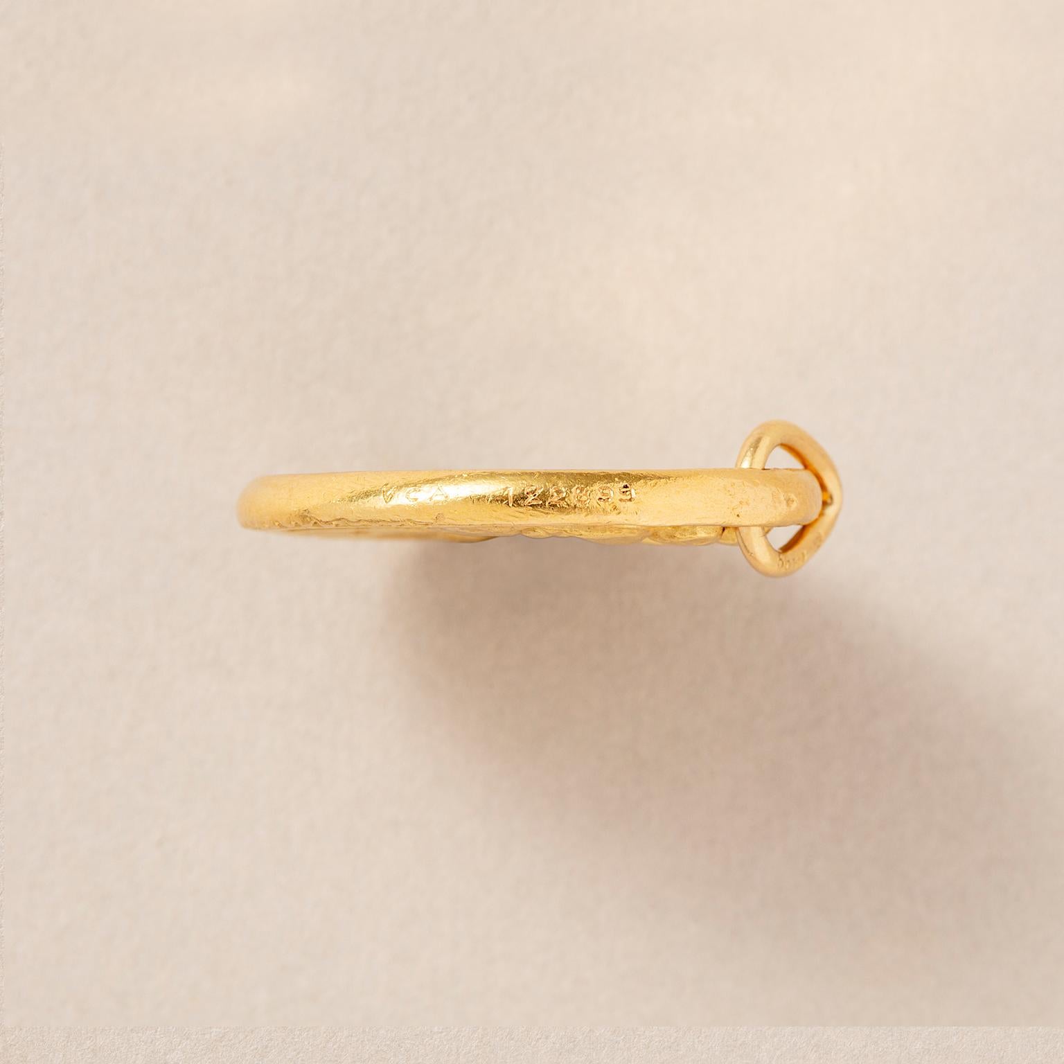 A Van Cleef & Arpels & Georges Lenfant Gemini Zodiac Pendant In Good Condition In Amsterdam, NL