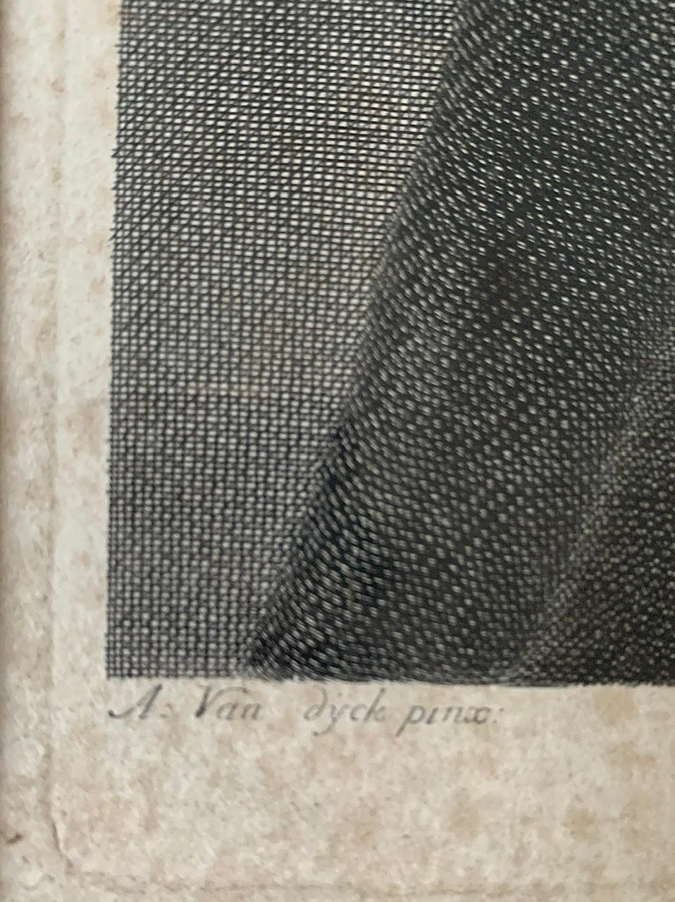 A. Van Dyck: „Maria Luissa De Tassis“, Gravur von C. Vermeulen, 17. Jahrhundert (18. Jahrhundert und früher) im Angebot
