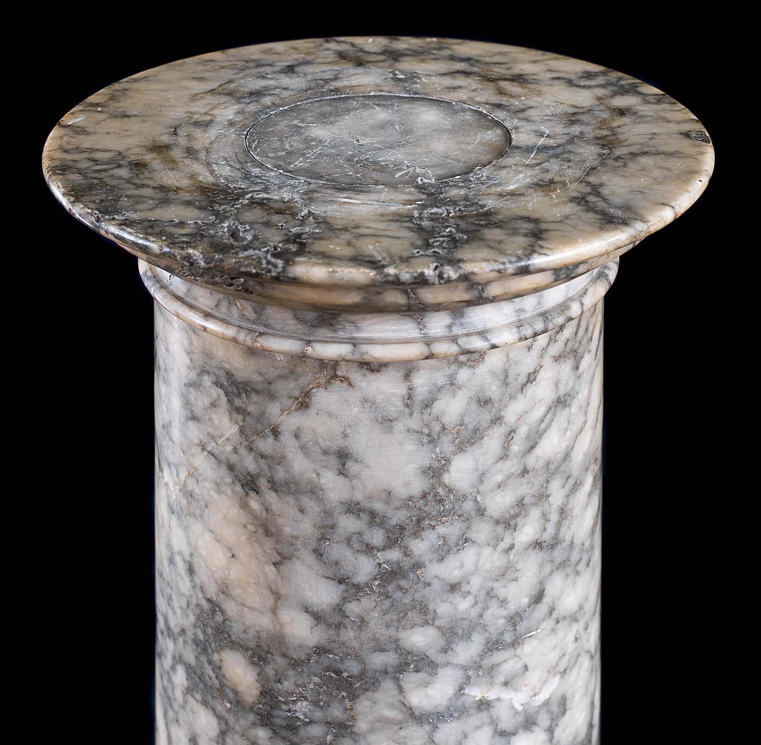 Variegated Marble Column Pedestal In Good Condition In London, GB