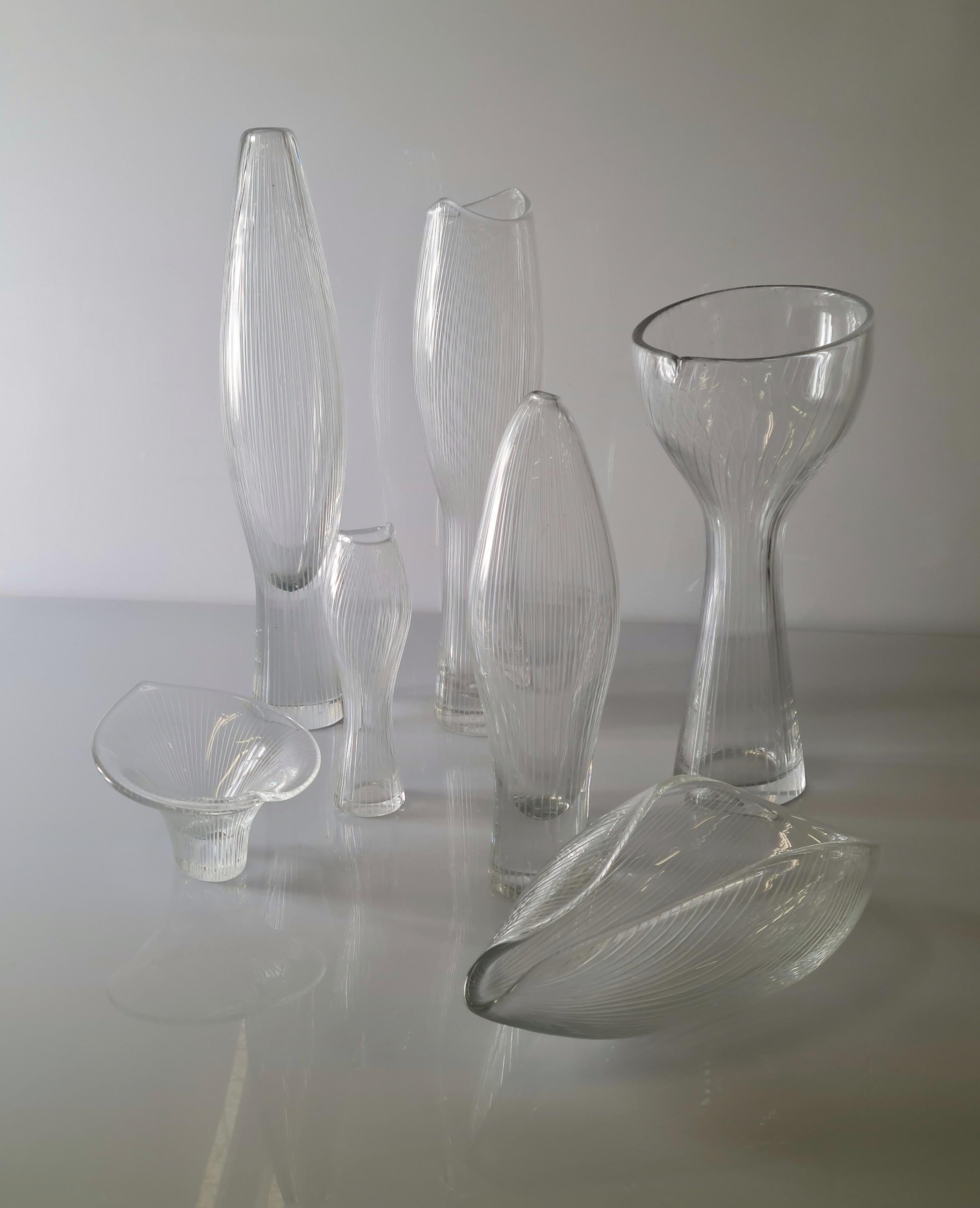 A Variety of Art Glass Objects by Tapio Wirkkala for Iittala, 1950s For Sale 8