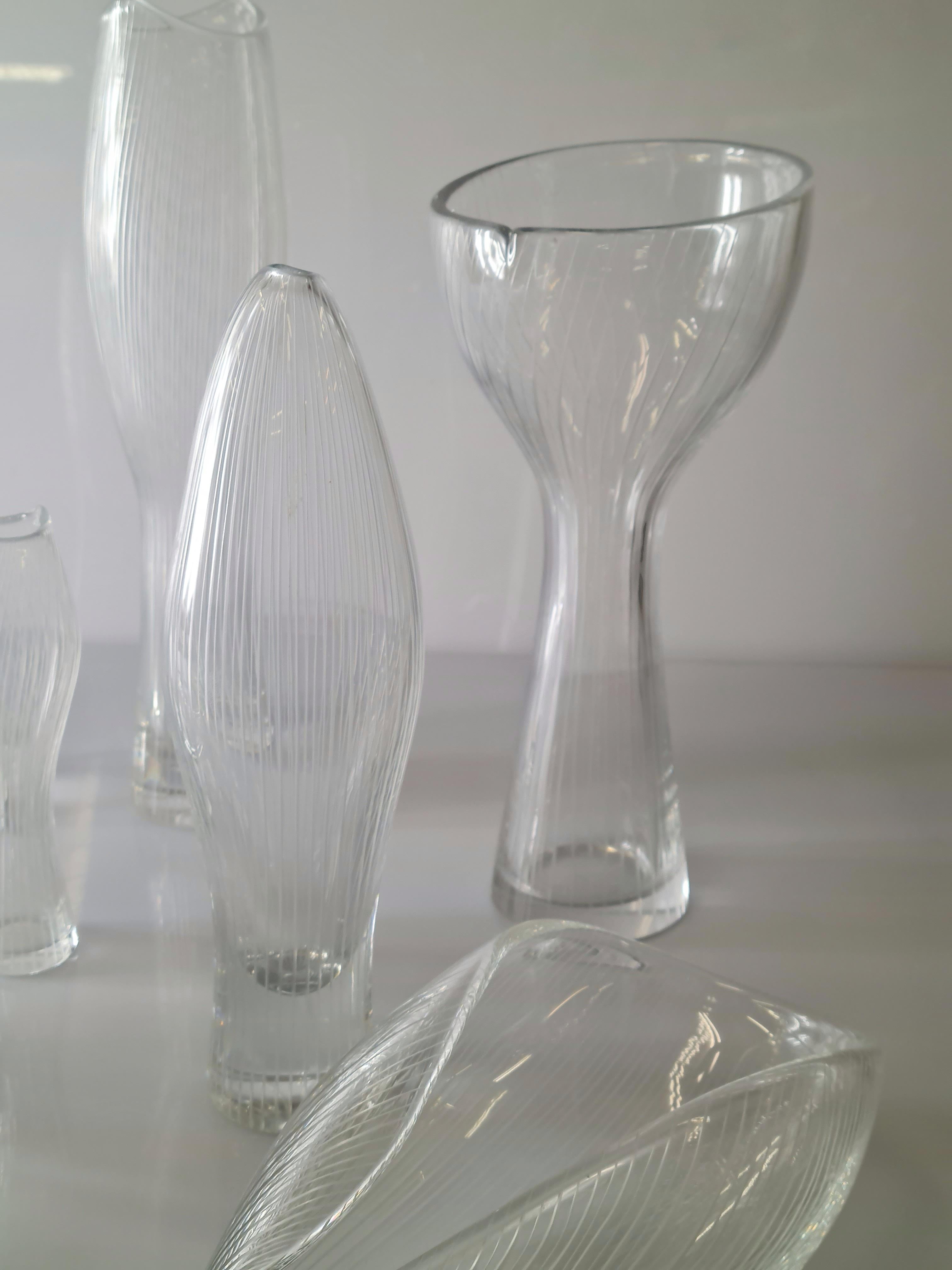 Mid-20th Century A Variety of Art Glass Objects by Tapio Wirkkala for Iittala, 1950s For Sale